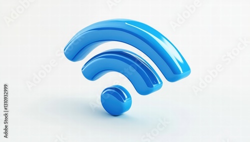 Wallpaper Mural A blue wifi symbol with a white background Torontodigital.ca