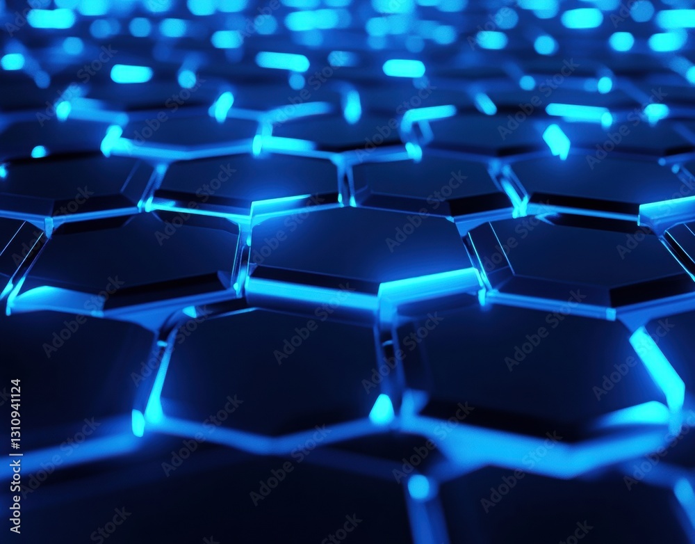 A blue background with a pattern of hexagons A blue background with a pattern of hexagons