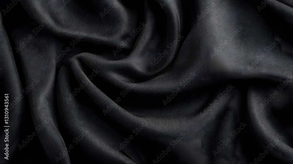 Fototapeta premium Smooth Shadows: A mesmerizing display of flowing fabric with elegant folds and shadowy depth. Capturing the art of textiles, revealing subtle textures and graceful curves.