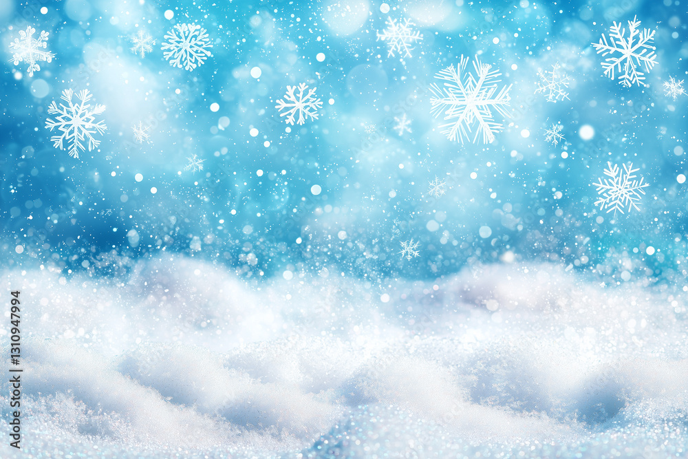 Fototapeta premium Magical Winter Snowfall Background
