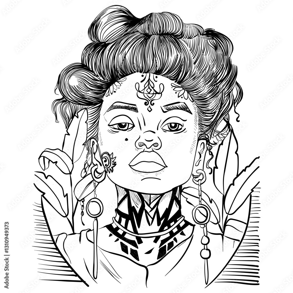 Fototapeta premium hand drawing for coloring book illustration