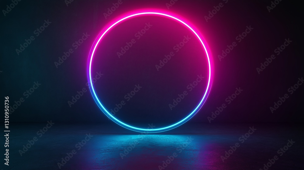 A glowing neon circle on a pitch-black background A glowing neon circle on a pitch-black background