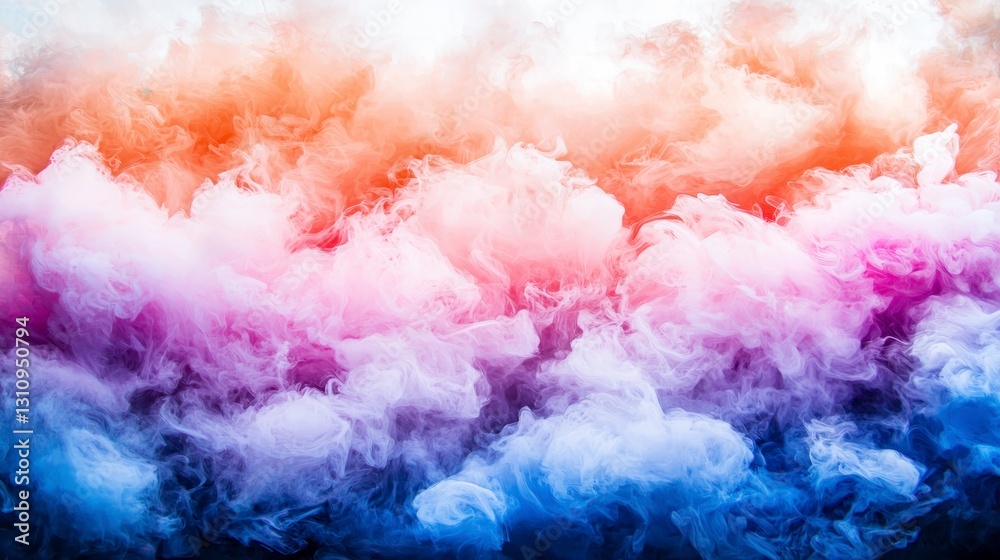Fototapeta premium Abstract Colorful Smoke Clouds Artistic Background Texture