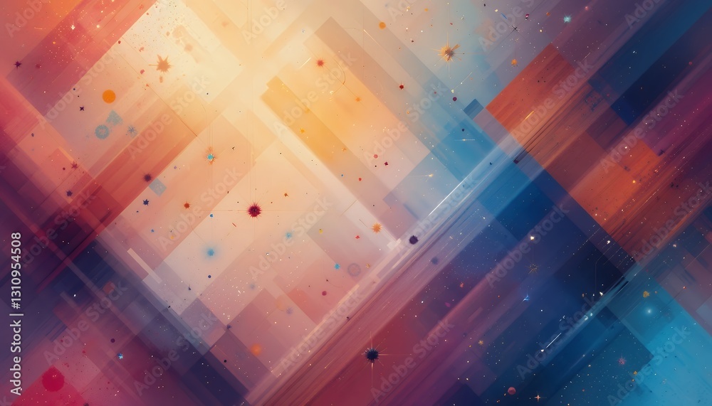 Obraz premium Abstract Warm Hues Diagonal Lines Cosmic Dust Background