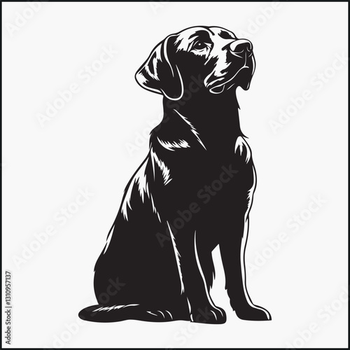  Labrador retriever dog silhouette