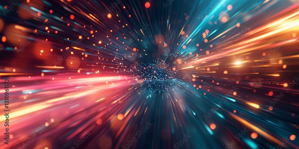 A vibrant abstract image showcasing a burst of colorful lights in motion, evoking a sense of speed and dynamism. A vibrant abstract image showcasing a burst of colorful lights in motion, evoking a sense of speed and dynamism.