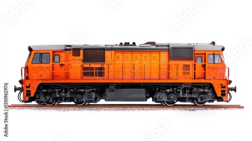 Vehicle train transportation locomotive Over white Studio Background.