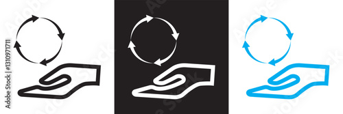 Sector of society icon . Eenergy, technology, arts, justice etc.  Isolated on white,  and black background. Vector illustration. EPS 10