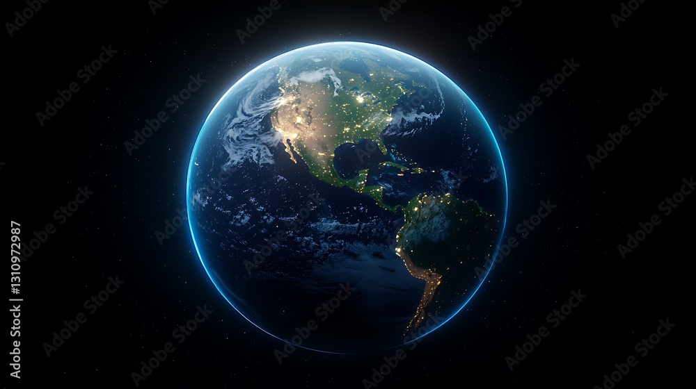 Fototapeta premium A Stunning View of Earth from Space