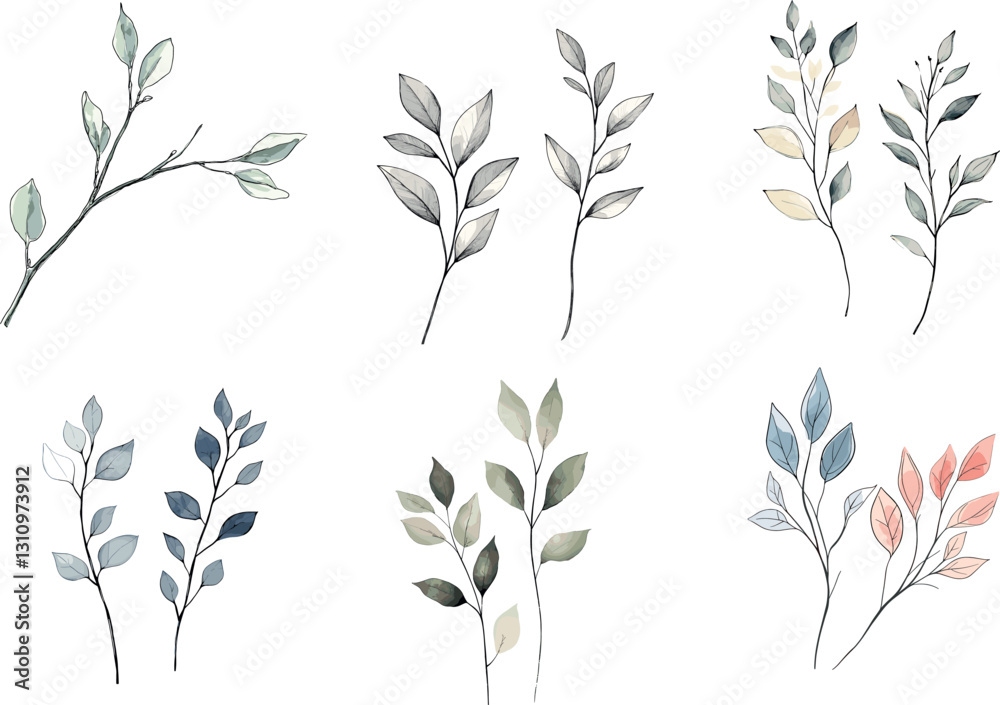 Set of blueberries on white background. Hand drawn vector illustration, sketch, Set of blueberries on white background. Hand drawn vector illustration, sketch,