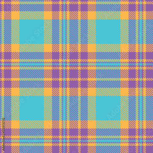 Neon Purply Seamless Tartan with Iridescent Butterscotch accents Fabric Design