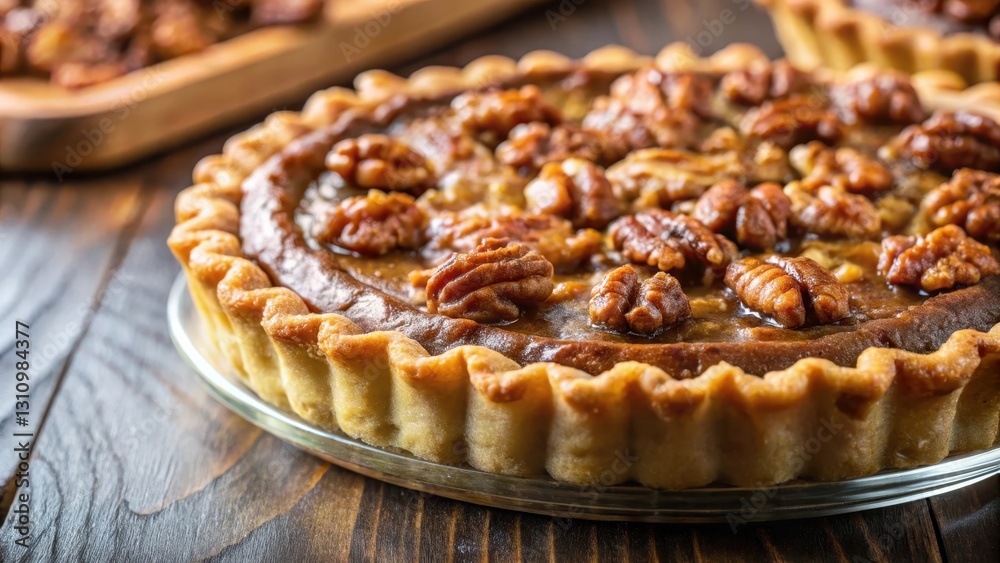 Close-up of a delicious pie with walnuts Close-up of a delicious pie with walnuts