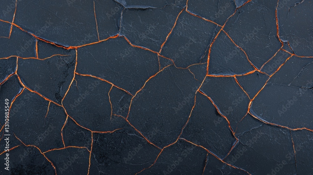 Obraz premium A textured surface with cracks and a dark background.