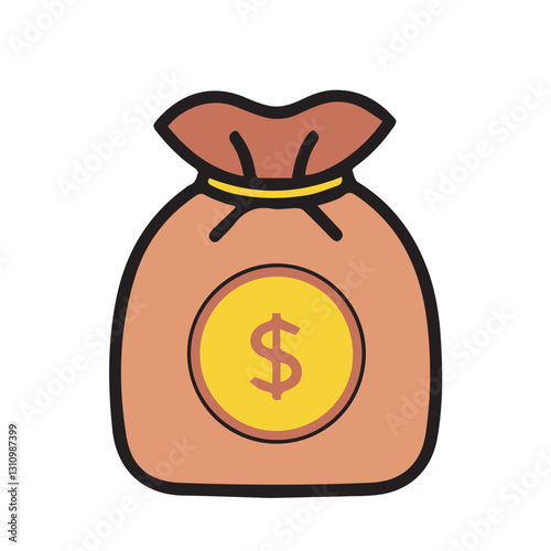 Simple Illustration of a Money Bag