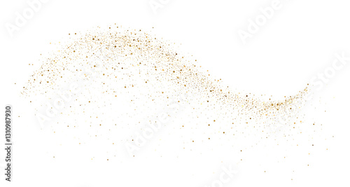 Abstract shiny gold glitter design element. For New Year, Merry Christmas greeting card design