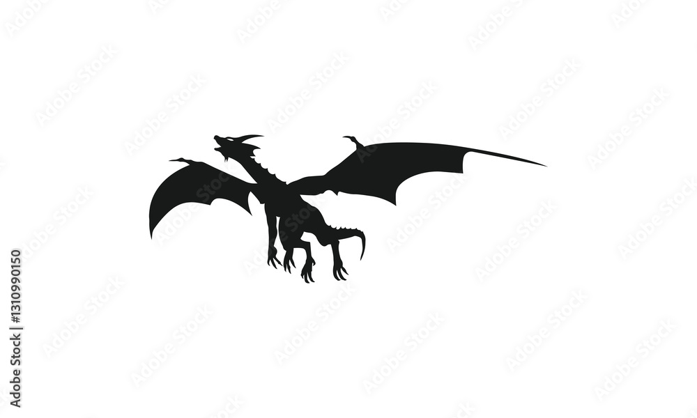 Naklejka premium black dragon background