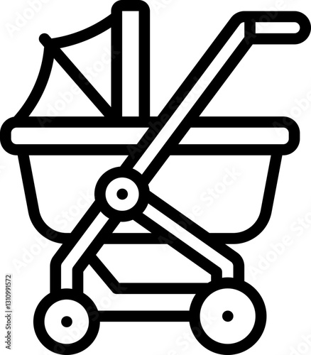 Stroller baby icon