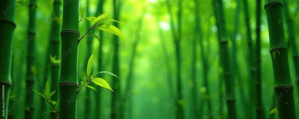 Fototapeta premium Intertwined bamboo culms, creating rhythmic lines , stem, vertical, forest
