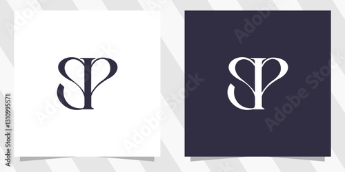 letter sp ps logo design