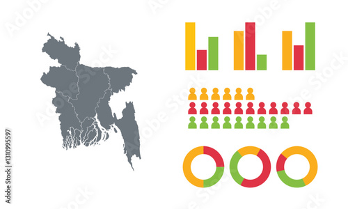 Detailed Map Infographic of Bangladesh