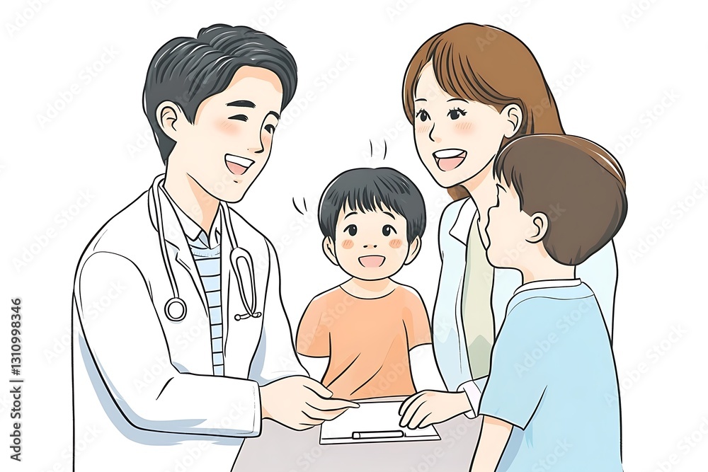 Illustration of a doctor advising a patient Illustration of a doctor advising a patient