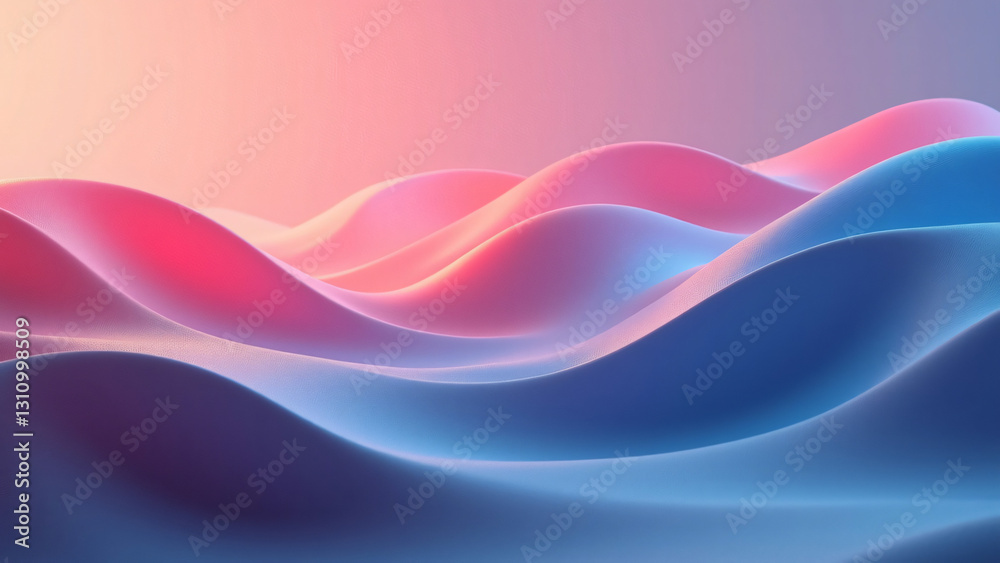 Fototapeta premium abstract background with wave soft color ,random wave,top left to down right,random wave,down left to top right,red and blue light color,c and have shadow each curve and copy space for text,