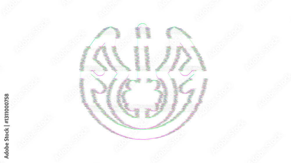 Russia, Ekaterinburg - March 05, 2025: Icon jedi is distorted. Glitch. Noise, chromatic aberration, geometric distortion Russia, Ekaterinburg - March 05, 2025: Icon jedi is distorted. Glitch. Noise, chromatic aberration, geometric distortion