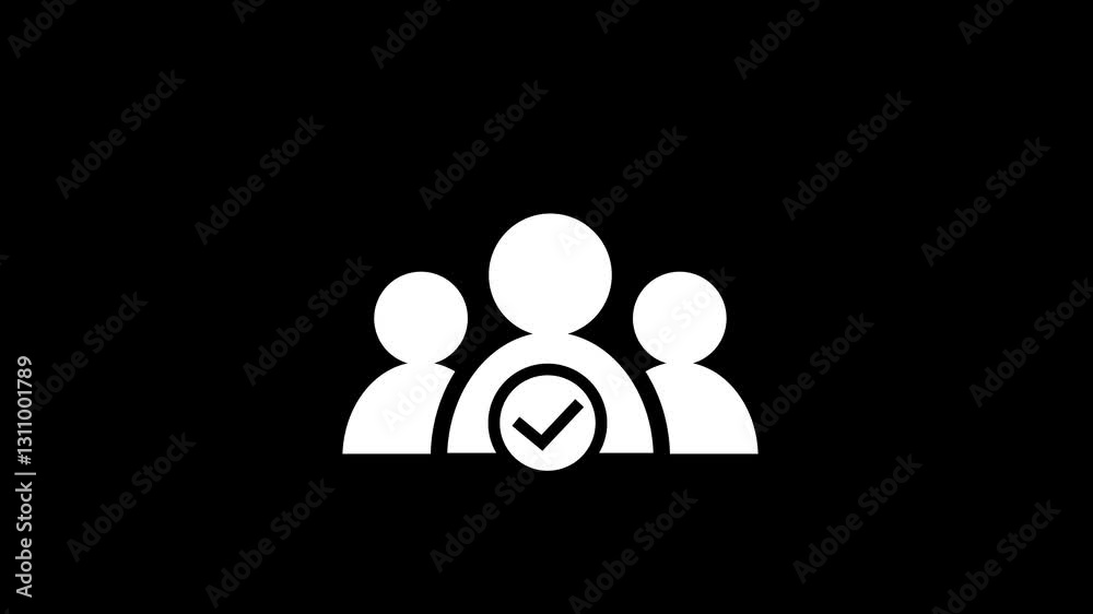 Teamwork concept completing meeting icon animated. Teamwork concept completing meeting icon animated.