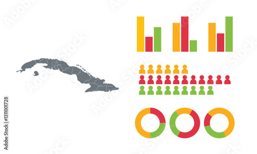 Detailed Map Infographic of Cuba