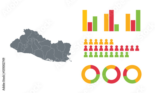 Detailed Map Infographic of El Salvador