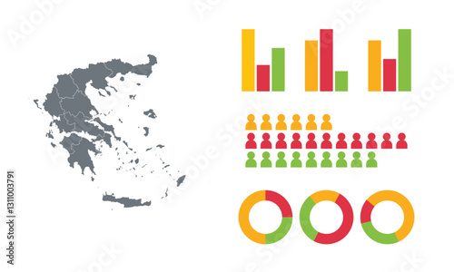Detailed Map Infographic of Greece