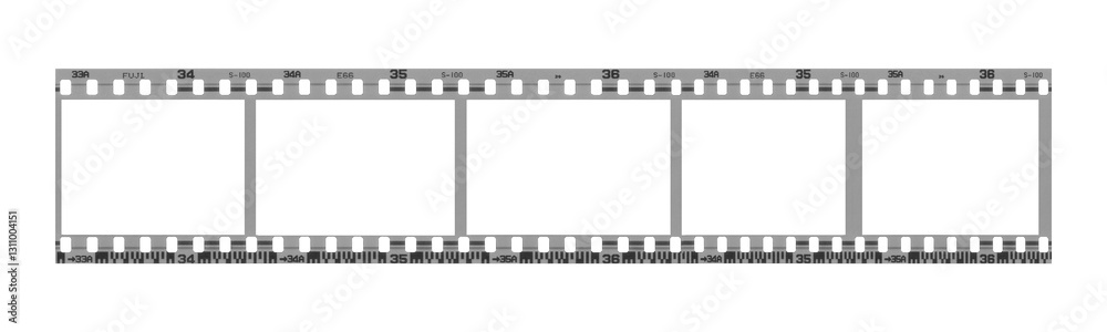 Red Film Strip Frame Showing Five Empty Slots isolated transparent png background Red Film Strip Frame Showing Five Empty Slots isolated transparent png background