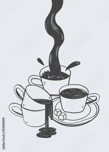 Poster for coffee shop, home decoration, poster design.