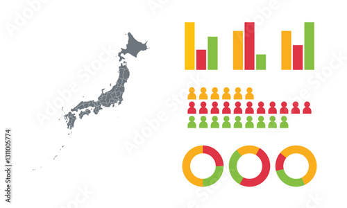 Detailed Map Infographic of Japan