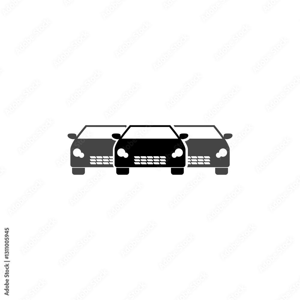 Car icon set isolated on white background. Car icon set isolated on white background.