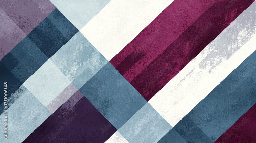 Fototapeta premium Modern Abstract Geometric Pattern in Red and Blue Tones