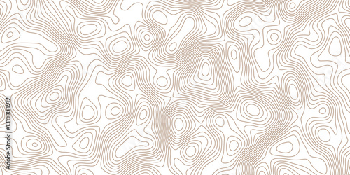 Topographic contour map. Vector cartography illustration. Modern design with White topographic wavy pattern design. Contours trails, image grid geographic relief topographic Cartography Background.
