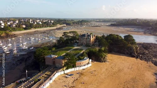 Vue aérienne de la côte bretonne, Saint Briac sur Mer, Bretagne, France