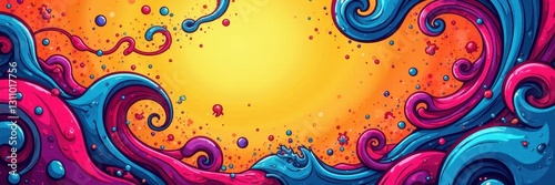 Vibrant swirls, cartoonish shapes, playful graffiti style , colorful, concept, fantasy