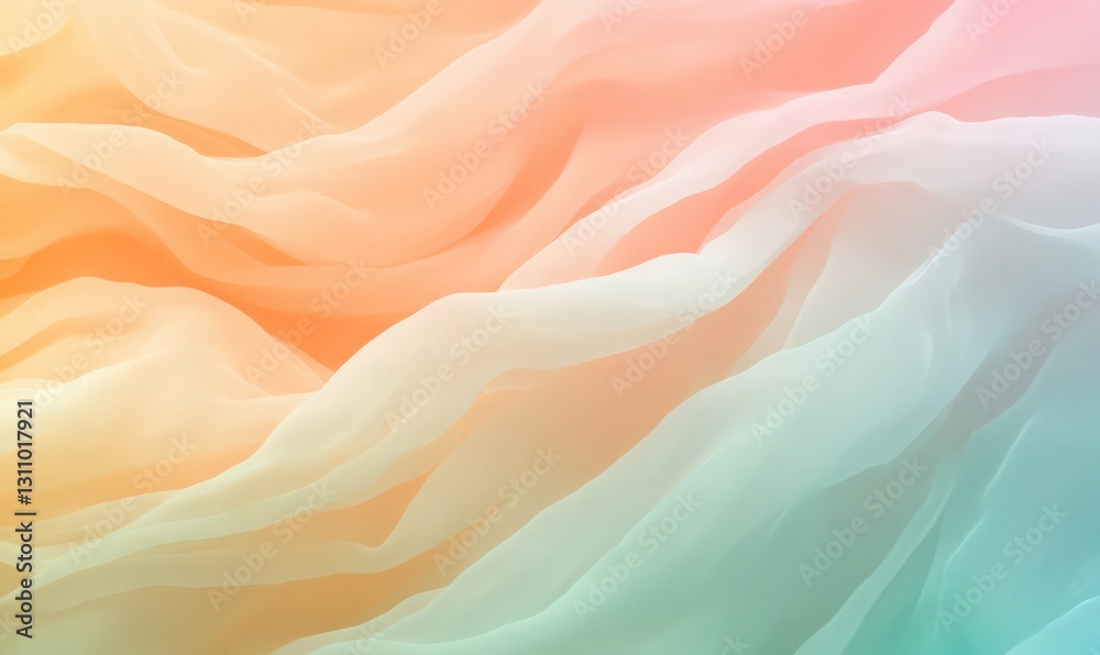 Fototapeta premium Pastel Fabric Texture: Soft Waves and Gentle Folds