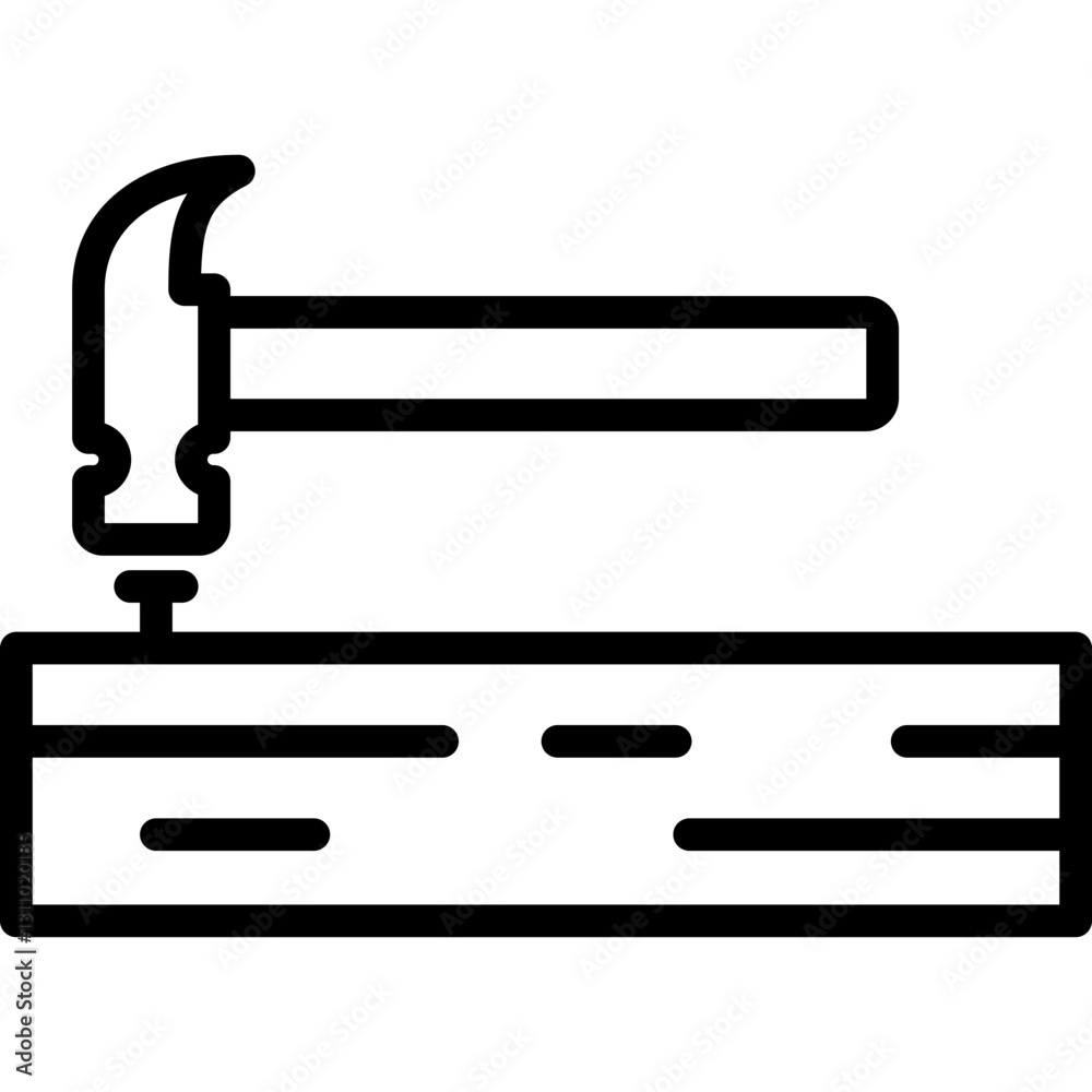 Carpenter Tools Line Icon Carpenter Tools Line Icon
