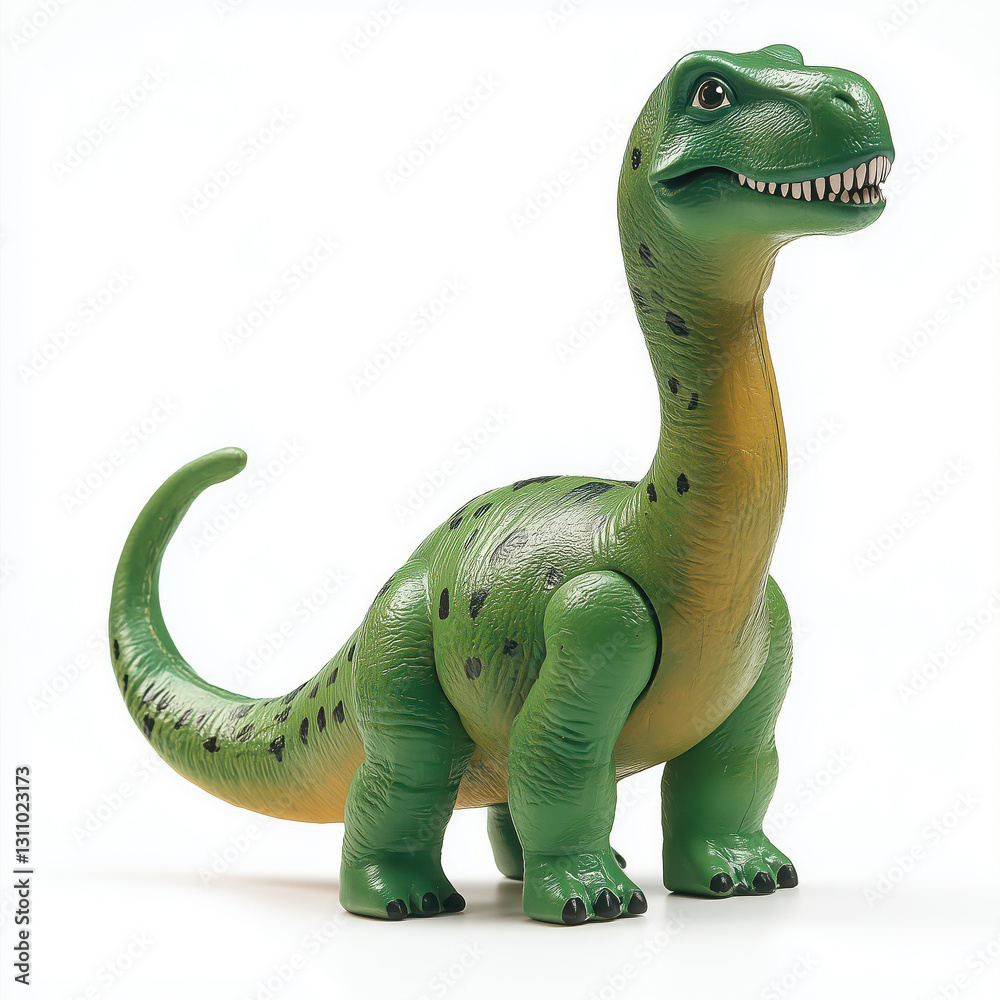 Naklejka premium Dinosaur toy empty space background.
