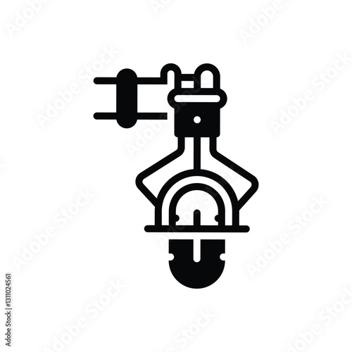 Black solid icon for microphone