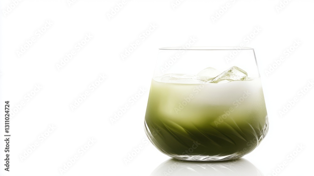 Generic Glass Iced View Foam Single Matcha Swirl Gourmet Generic Glass Iced View Foam Single Matcha Swirl Gourmet