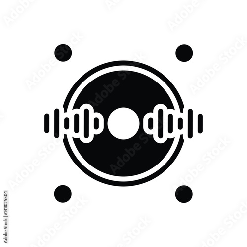 Black solid icon for sound