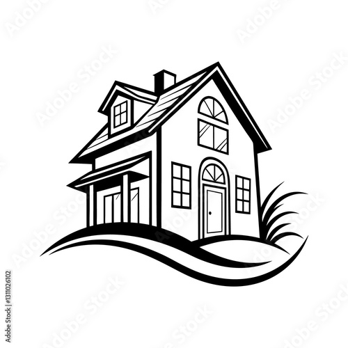 Skyline Keys Elegant Realty Logo Concept