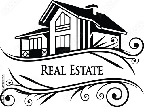 Skyline Keys Elegant Realty Logo Concept