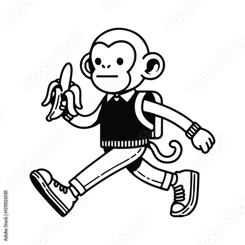 monkey running on a treadmill