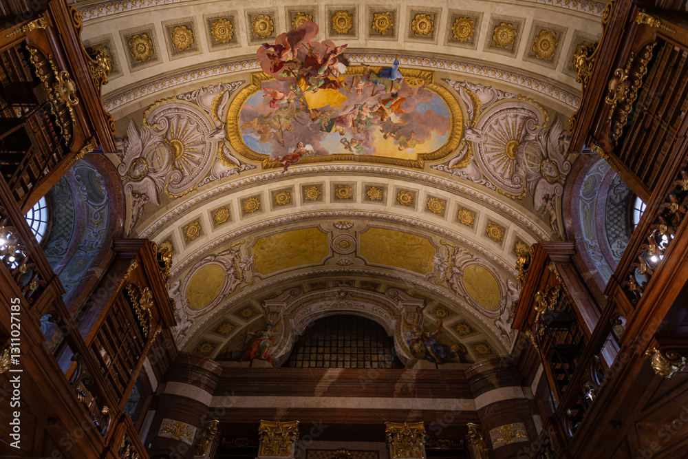 Details from interior of Austrian National Library, Vienna
