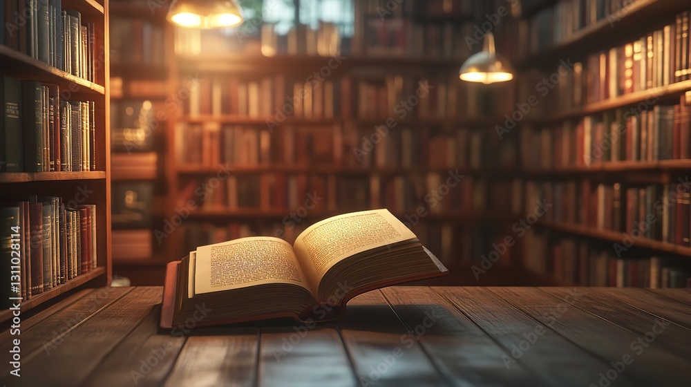 Fototapeta premium 3d rendering World Book Day banner with space